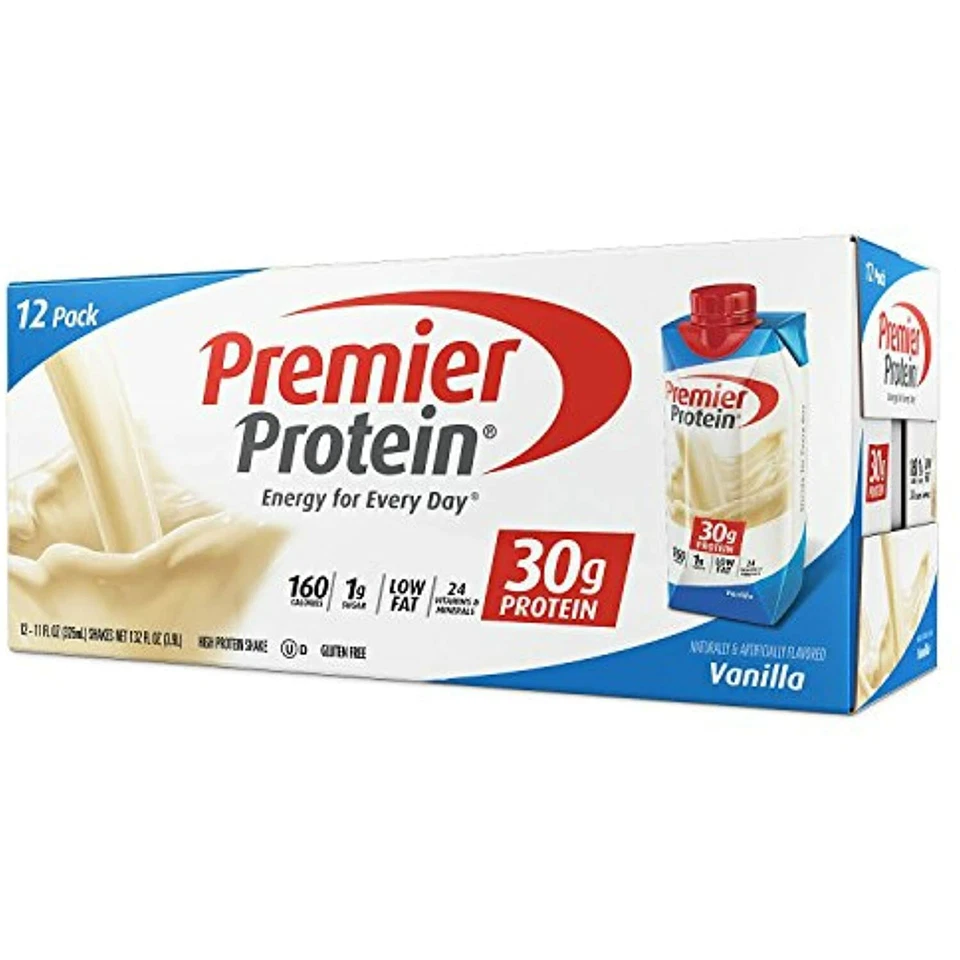 Batidos Premier Protein sin hormonas 11 oz, paquete de 18 vainilla Foto 1 de 1