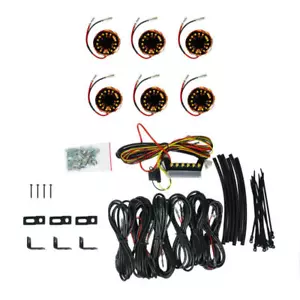 KC HiLiTES Cyclone V2 LED - Rock Light - 6-Light System - Amber - 5W Flood Beam - Picture 1 of 9