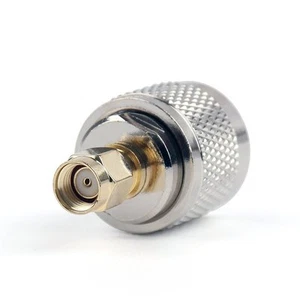 Adaptador de 1 pieza enchufe N macho a conector RP-SMA macho conector RF recto - Imagen 1 de 1