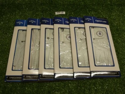 6 Callaway OptiFlex Womens Large Golf Gloves +Ball Marker Worn On Right Hand New - Image 1 of 4