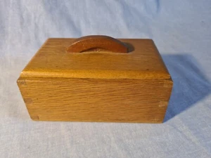 Vintage Art Deco Dove Tailed Wooden Box Arts And Crafts Hand Made Cigar Trinket - Picture 1 of 9