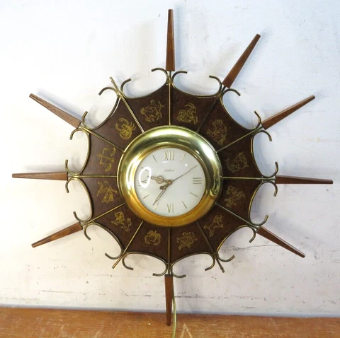 Vintage United Clock Corp Electric Zodiac Wall Clock Cover