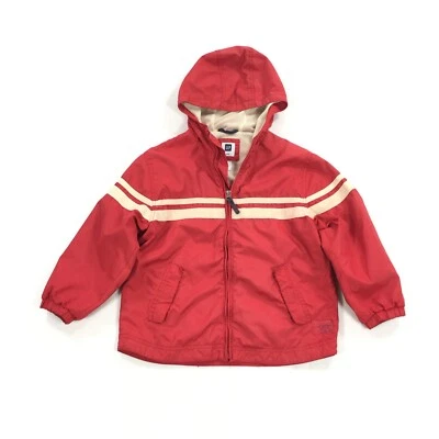 Chaqueta cortavientos ligera con cremallera completa GAP talla pequeña niños unisex roja crema S Foto 1 de 4