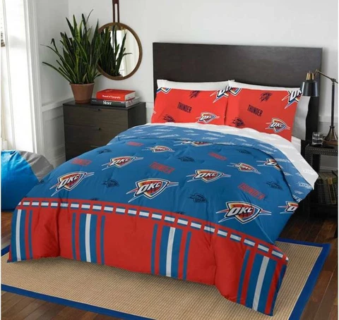 Oklahoma City Thunder NBA Rotary Full Bed in a Bag Set Cover