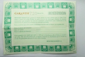ROLEX WARRANTY CERTIFICATE PAPERS 568.00.2W Genuine - Picture 1 of 5