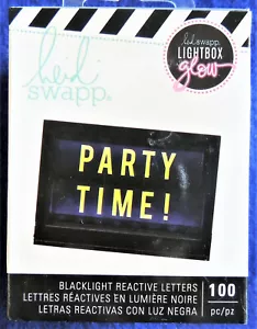 2" Blacklight Reactive Letters Alphabet Numbers Green Plastic Heidi Swapp 100pc - Picture 1 of 2