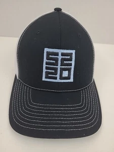 Richardson 112 Trucker Hat Snapback 5220 Logo Mesh Cap Black White  - Picture 1 of 10