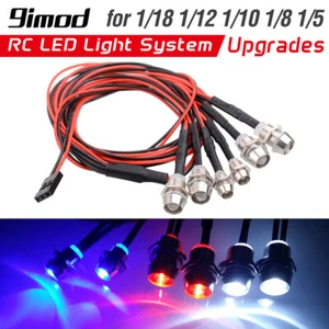 RC LED Light Set Kits for 1/18 1/12 1/10 1/8 1/5 RC Car Traxxas HSP SCX10 Tamiya - Picture 1 of 47