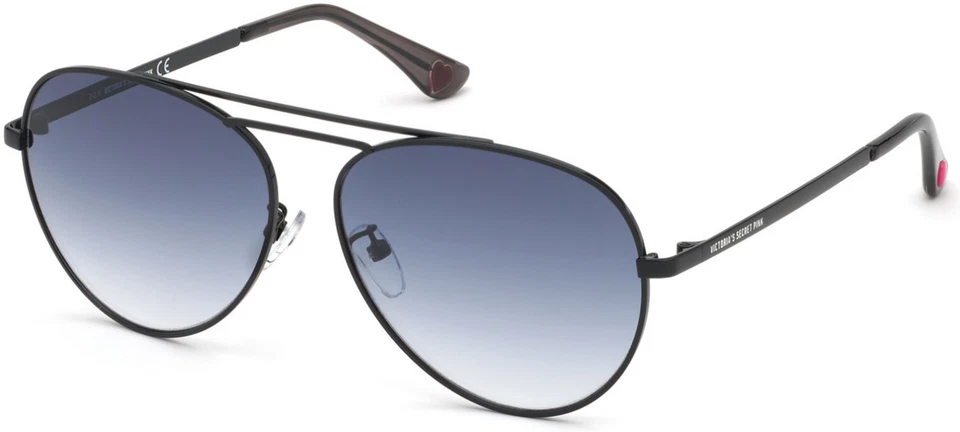 Gafas de sol rosa PK0038 negro brillante punta gris cristal con degradado azul claro 01W Foto 1 de 1