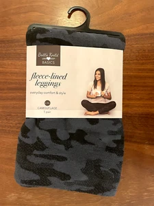 Leggings Britts Knits para mujer L/XL forrados de lana negros grises camuflados - Imagen 1 de 3