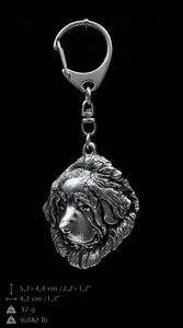 Tibetan Mastiff, silver covered keyring, high qauality keychain Art Dog - Picture 1 of 3