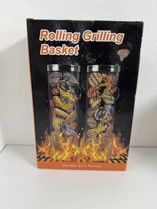 Paquete de 2 cestas enrollables para parrilla al aire libre nuevas de acero inoxidable - Imagen 1 de 7