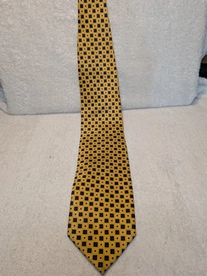 Valerio Garati Designer Mens Neck Tie 100% Silk Woven  Black Gold - Image 1 of 2