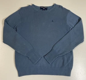 Suéter Deportivo Polo Ralph Lauren Vintage Talla S Azul Algodón Tejido Preppy Años 90 - Imagen 1 de 7