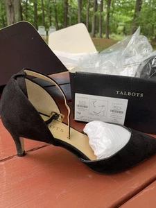 TALBOTS SEXY BLACK HEELS  - WORN ONLY ONCE 7M - Picture 1 of 3