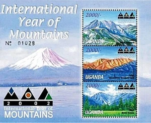 UGANDA 2002 AÑO DE MONTAÑAS S/S VOLCÁN MNH 🅵🆁🅴🅴 🆂🅷🅸🅿🅿🅸🅽🅶 - Imagen 1 de 1