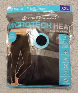 Free Country Microtech Heat Black Damen Base Layer Pant 2er Pack Gr. XXL - Neu in OVP - Bild 1 von 4