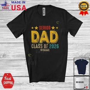 Vintage Senior Dad Class of 2026; Proud Father's Day Custom Name Graduate Shirt - Picture 1 of 7