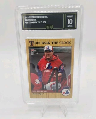 2023 Topps Now Bill Belichick Turn Back Clock Baseball TCC Graded Gem Mint 10 - Image 1 of 2