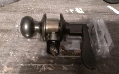 Schlage Residential Georgian Keyed Entry Door Lever/Knob Hybrid Aged Bronze - Image 1 of 4