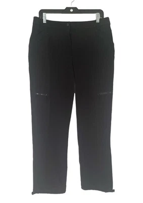 Zenergy by Chicos Black Utility Athleisure Pants Drawcord Ankle Travel 1.5 Short - Image 1 of 4