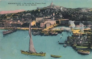 AK Marseille (13001), Un coin du Vieux Port, gelaufen am 27.12.1928 - Picture 1 of 2