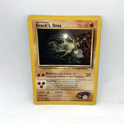 Brock's Onix (21) Rare Gym Heroes 021/132 MP - Image 1 of 4