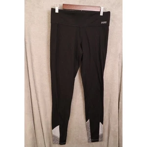 ROSA Victoria's Secret Yoga Leggings Donna Piccolo Nero Grigio Activewear - Foto 1 di 4