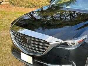 Polished Hood Accent Trim 1pc fits 2016-2023 Mazda CX-9 - Picture 1 of 3