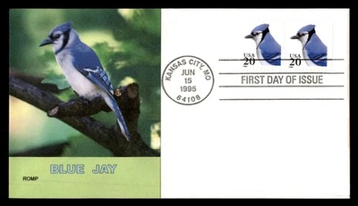 Mayfairstamps US FDC 1995 Missouri Blue Jay bird First Day Cover aau_48935 - Image 1 of 2