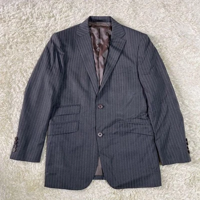 Burberry Black Label Striped Wool Suit Jacket Gray Used #EK BBB - Image 1 of 4