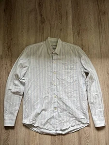 Our Legacy Men’s Shirt Size 46 Blue White Stripe Cotton MOP Buttons - Picture 1 of 24