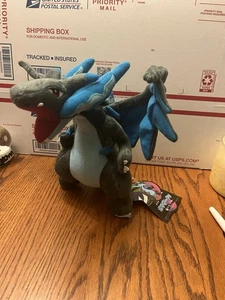 10 Zoll Pokémon Mega Charizard X Plüschtier Mega Charizard Evolution Shiny Karte - Bild 1 von 8