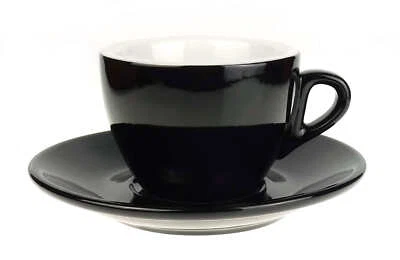 Dickwandige Cappuccino-Tasse »Bar Italia« (»Palermo«) | schwarz | Nuova Point (1