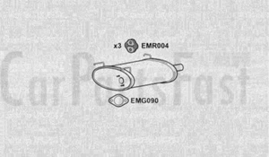 Caja trasera de escape Daihatsu Applause 1.6 hatchback de gasolina 01/1990 a 04/1994 - Imagen 1 de 1