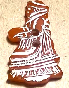 Nursery Rhyme OLD MOTHER HUBBARD Realistic Bakelite Button 1” MOTHER GOOSE - Picture 1 of 8