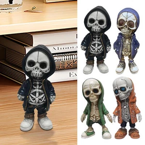 Geniales figuras de esqueleto de Halloween estatuilla de esqueleto adornos de resina - Imagen 1 de 16