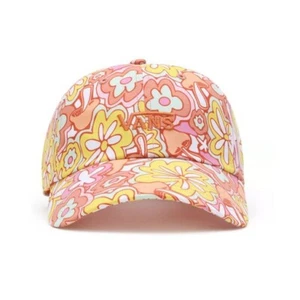 VANS Court Side Printed Hat Unisex Peaked Baseball Cap Adjustable Orange - Picture 1 of 4