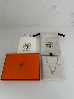 Новый Hermes мини поп H подвеска ожерелье белый с палладий оборудование - Изображение 1 из 4
