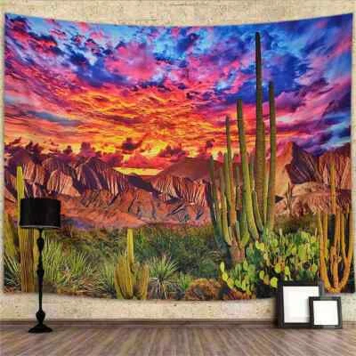 Tapiz extra grande para colgar en la pared de la naturaleza del atardecer de la tarde carteles de arte fondo Foto 1 de 4