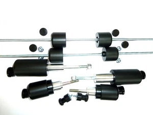 TRIUMPH STREET TRIPLE 675 UPTO 2012 CRASH PROTECTION KNOBS PUCKS SET 10   S7Q - Picture 1 of 9