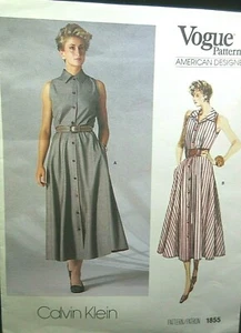 Vogue American Designer Pattern 1855 Calvin Klein Size-10 - Picture 1 of 12