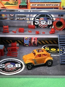 Hot Wheels Blackwalls Blazin’ Bug Volkswagen Beetle 1:64 VG Orange VW Baja Bug - Picture 1 of 8