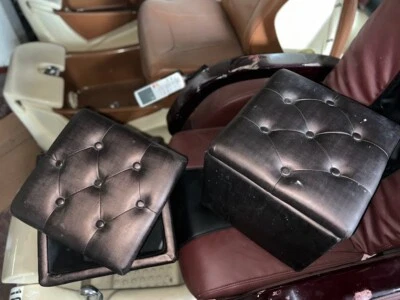 Otomana cubo marrón Foto 1 de 4