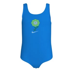 ❤️Nike One Piece U-Back Swimsuit Nike Logo Garden Party Girls Size 4, 5, 6 NWT - Picture 1 of 14