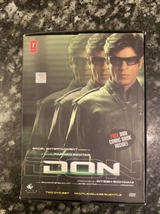 DON - Farhan Akhtar - 2 disc set - Bonus Comic Book - Bollywood - Hindi - DVD - Picture 1 of 15