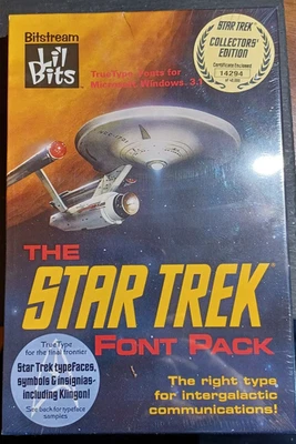 1992 THE STAR TREK FONT PACK - COLLECTORS EDITION - BRAND NEW - BC-3 - Image 1 of 3