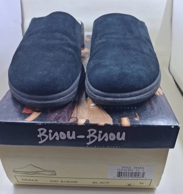 Bisou-Bisou Osaka Kid Suede Black Slip On Womens  Shoes - Image 1 of 4