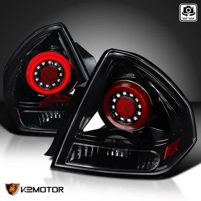 Jet Black Fits 2006-2013 Chevy Impala 2014-2016 Limited LED Tail Lights Red Halo Foto 1 de 4