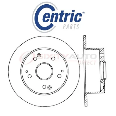 Centric C-TEK Disc Brake Rotor for 1996-1998 Acura TL 3.2L V6 - Kit Set hl Foto 1 de 4